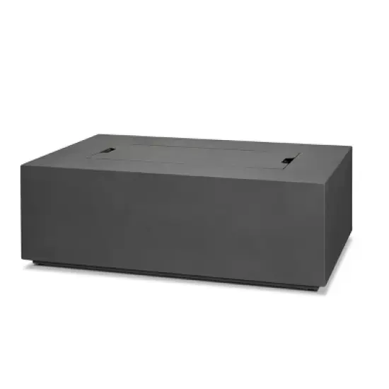 Aegean Small Rectangle Fire Table with NG Conversion Weather Slate - Real Flame image {5}