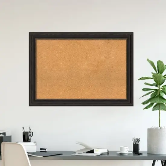 Amanti Art Accent Bronze Framed Corkboard, Natural Cork image {5}