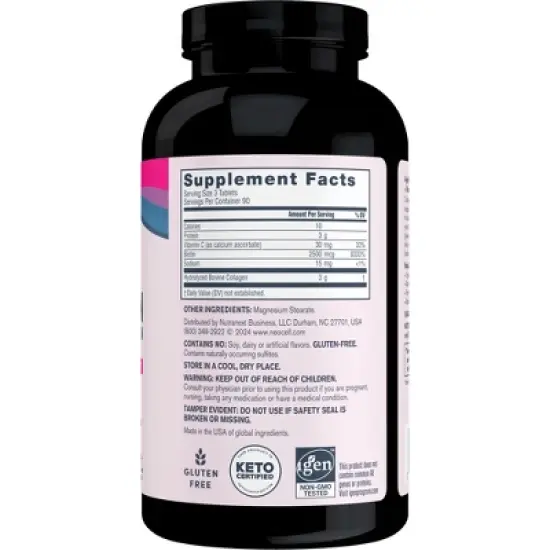 NeoCell Super Collagen + Vitamin C & Biotin for healthy hair, beautiful skin, and nail support- Dietary Supplement, 270 Tablets image {1}