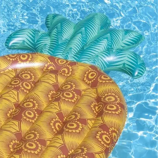 Swimline Giant Inflatable Unique Print Tropical Pineapple Pool Float | 90649 image {4}