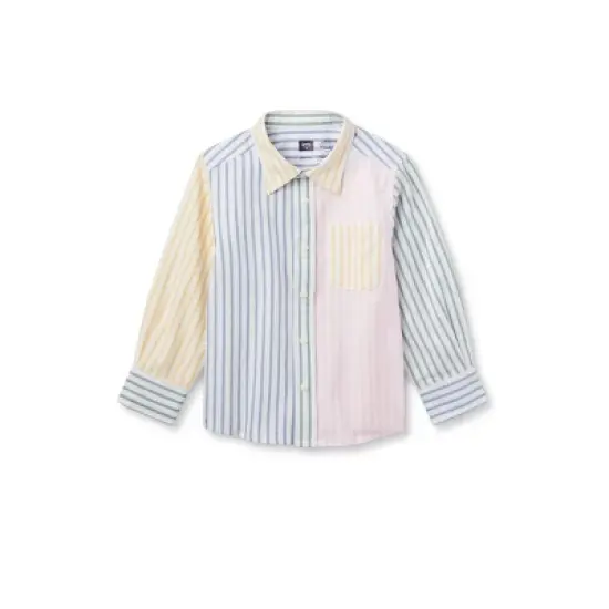 Toddler Adaptive Fun Stripe Collared Long Sleeve Easy Snap Closure Shirt - Rowing Blazers x Target image {3}