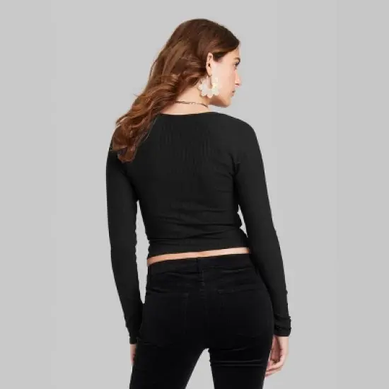 Women's Long Sleeve Sweetheart Neck Seamless Shirt - Wild Fable&trade; image {2}