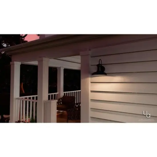 Urban Ambiance Luxury Luxe Industrial Chic Outdoor Wall Light,  12.375"H x 12"W,  Olde Iron Finish, UHP1028 image {1}