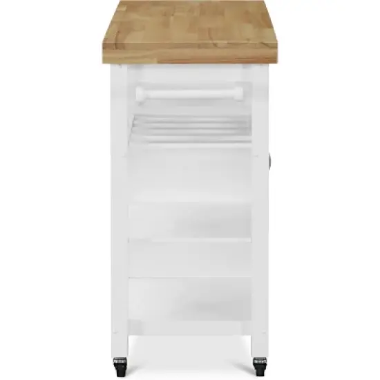 Denver Kitchen Cart White - ClickDecor image {3}