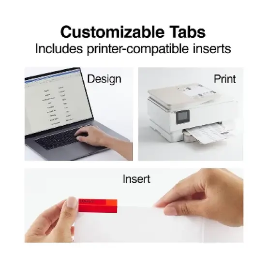 Staples Insertable Paper Dividers 5-Tab White with Multicolor Tabs 13496/11270 image {2}