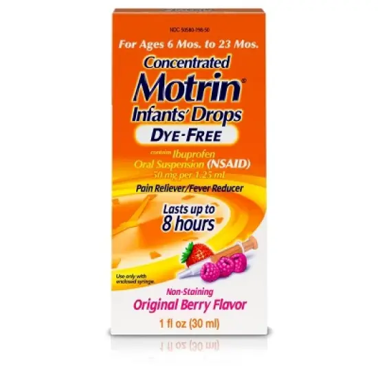 Motrin Infant Drops NSAID Berry - 1  fl oz image {9}