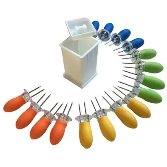 Butter Your Corn Set with Jumbo Corn Cob Holders (for 8) and Butter Spreader image {5}