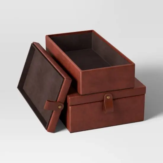 Faux Leather Storage Box Set - Threshold&trade; image {3}