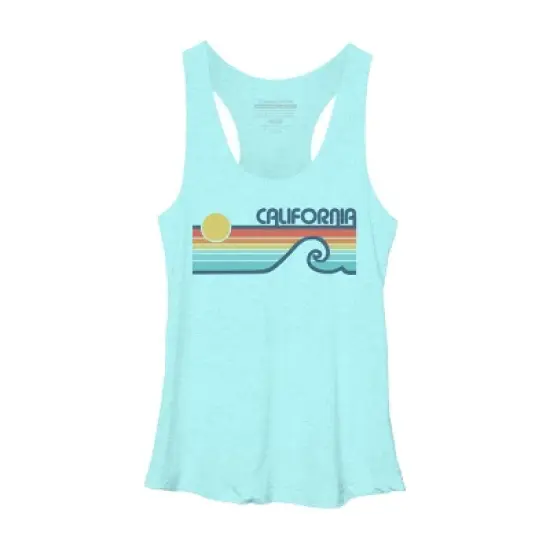Women's Design By Humans California Retro Sunset By LuckyU Racerback Tank Top image {4}