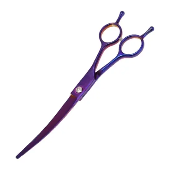Unique Bargains Downward Curved Clippers Dog Grooming Scissors 7.5inch 1 Pc image {10}