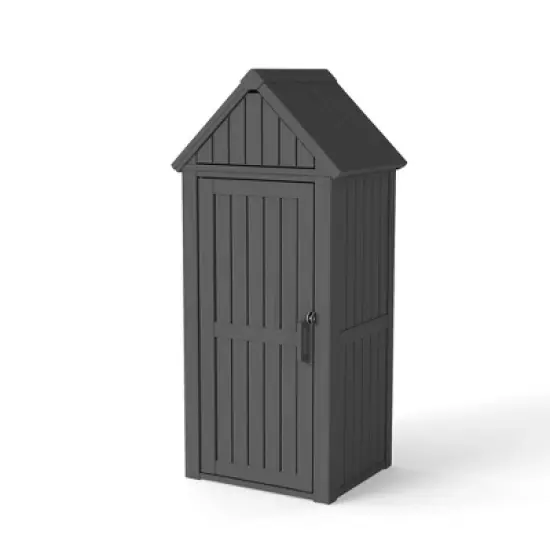 Decksplore 1.67 ft. W x 2.16 ft. D Outdoor Storage Resin Shed Lockable Resin Garden Shed for Backyard(21.12 cu ft） image {8}