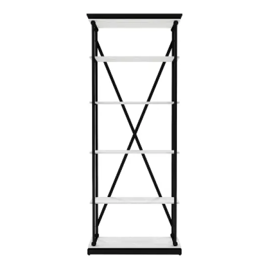 84.25"x33.88" Cadboll 5 Layer Bookcase - miBasics image {5}