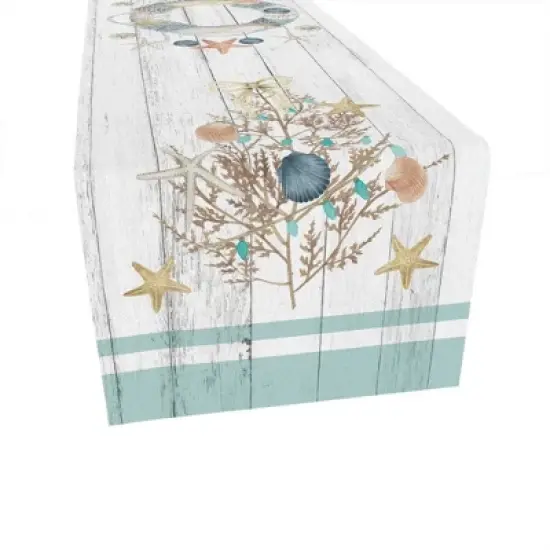 Laural Home Coastal Christmas Rectangle Table Runner image {3}