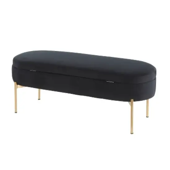 48" Chloe Contemporary Upholstered Storage Bench - LumiSource image {3}