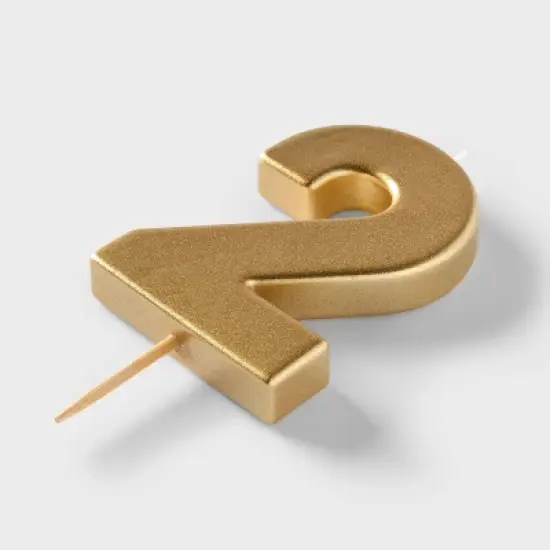 Number 2 Gold Candle - Spritz&trade; image {3}