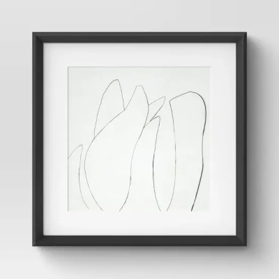 (Set of 2) 24" x 24" Sketch Art Print Black/White - Threshold&trade; designed with Studio McGee image {4}