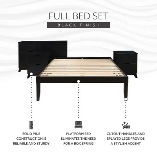 Powell Pensy Platform Bed Dresser and 2 Nightstands image {33}