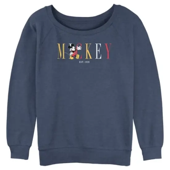 Junior's Mickey & Friends EST. 1928 Logo Sweatshirt image {3}