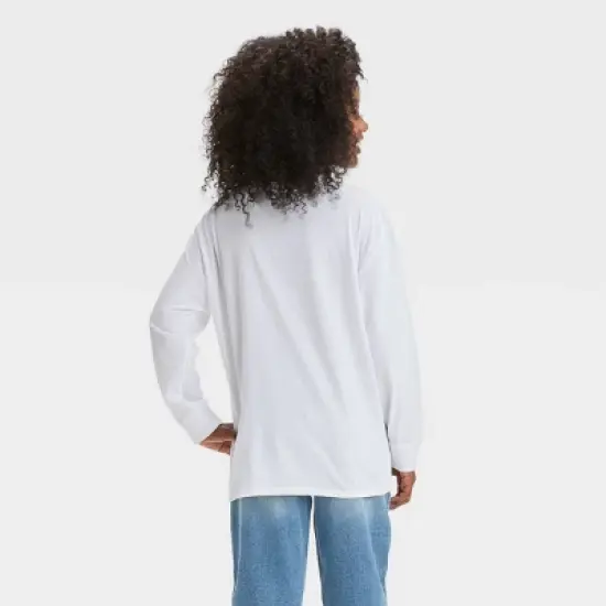 Girls' Long Sleeve Zodiac Oversized Graphic T-Shirt - art class&trade; White image {2}