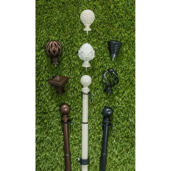 Evergreen Ridged Cone Interchangeable Finial, Black- 3x2.25x2.25 in Durable Hardware for Flags image {4}