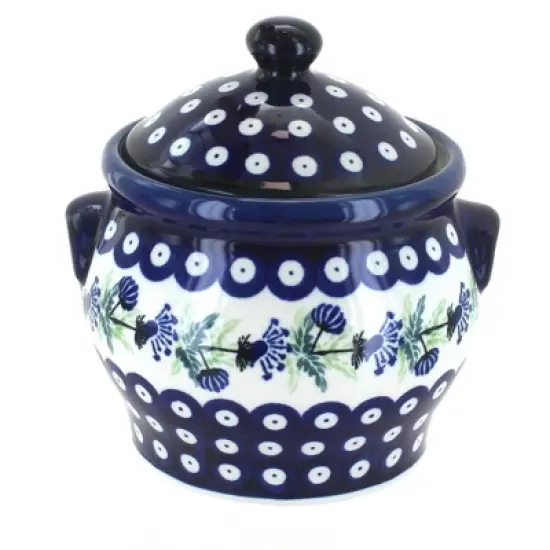 Blue Rose Polish Pottery 1098 Zaklady Medium Canister image {9}