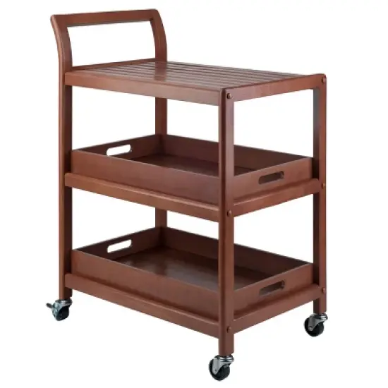 Albert Entertainment Cart Walnut - Winsome image {3}