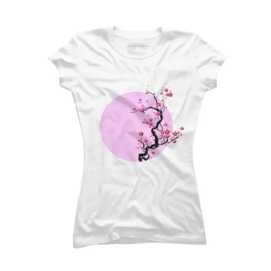 Junior's Design By Humans Cherry Blossom Tree By AnimeStyles T-Shirt image {4}