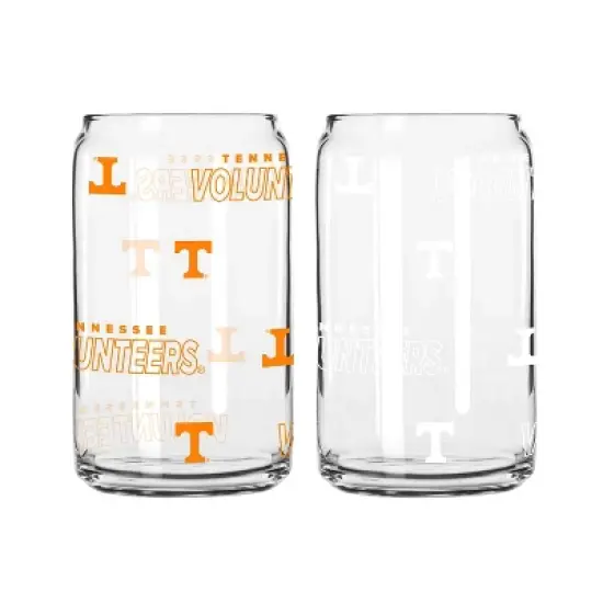 NCAA Tennessee Volunteers 2pk Glass Can - 16oz image {1}