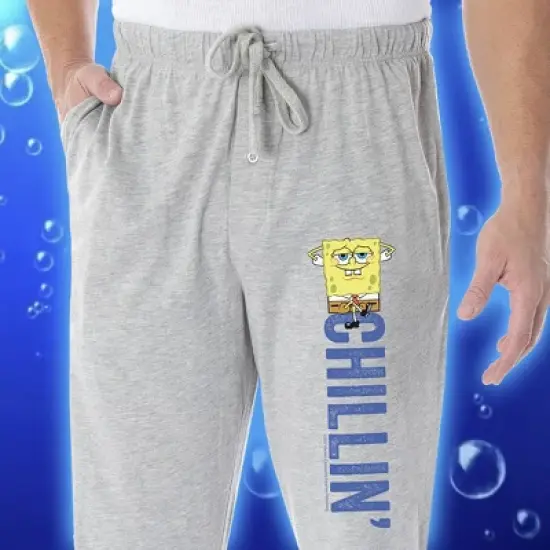 Nickelodeon Men's SpongeBob SquarePants Chillin' Loungewear Pajama Pants Heather grey image {2}