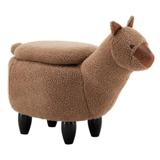 Anders Llama Storage Ottoman Brown - Inspire Q image {3}