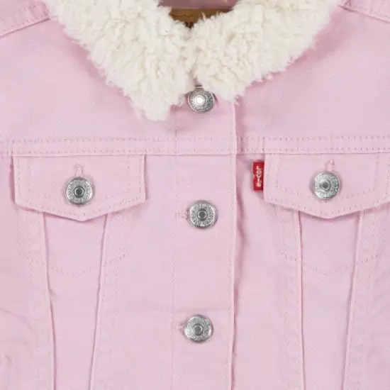 Levi's&reg; Toddler Girls' Sherpa Trucker Jacket - Pink image {2}