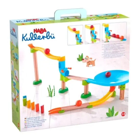 HABA Kullerbu Traffic Jam Ball Track 33 Piece Set with Funnel image {8}