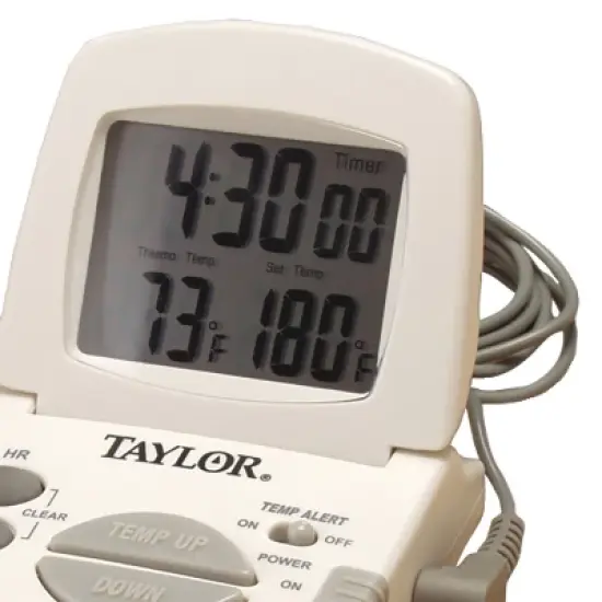 Taylor&reg; Precision Products Digital Cooking Thermometer and Timer in White image {1}