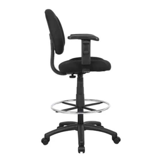 Drafting Stool with Footring and Adjustable Arms - Boss Office Products image {3}