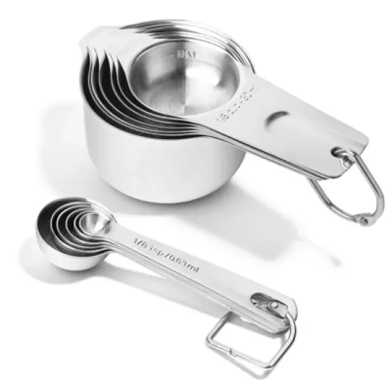 Last Confection 13-Piece Stainless Steel Measuring Spoon & Cup Set - Measurements for Spices, Cooking & Baking Ingredients image {2}