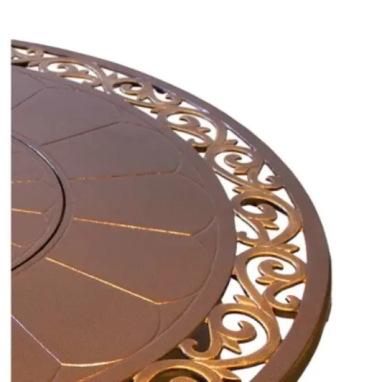 Rectangular Aluminum Outdoor Propane Fire Pit with Scroll Design - AZ Patio Heaters image {2}