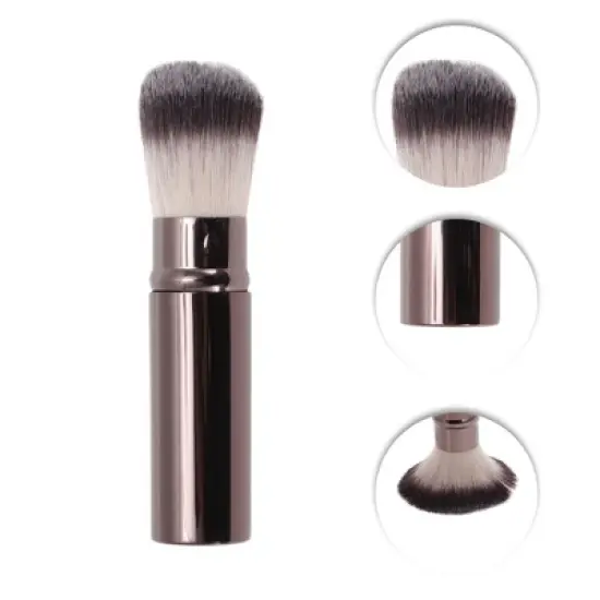 Unique Bargains Portable Loose Powder Brush Brown 1 Pc image {2}