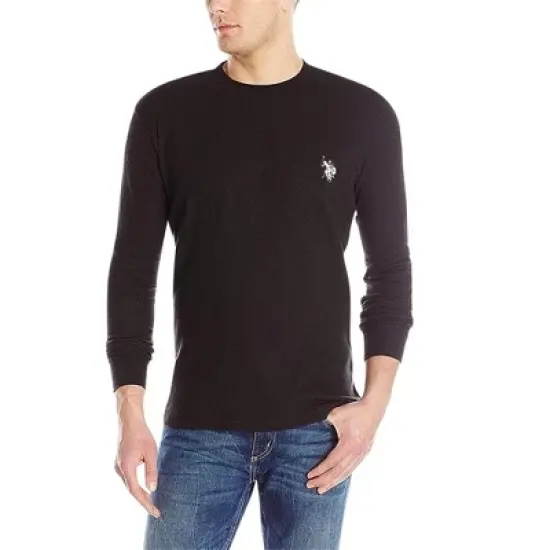 U.S. Polo Assn. Men's Long Sleeve Crew Neck Solid Thermal Shirt image {5}