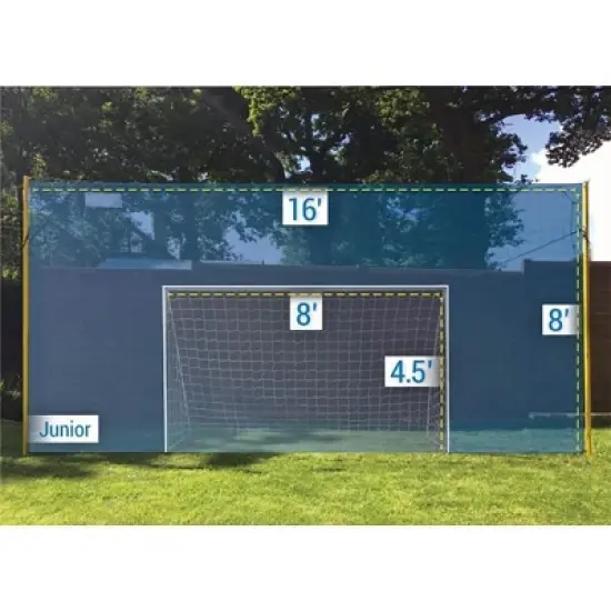 Open Goaaal JX-OGFJ3 Adjustable Soccer Practice Net Rebounder Backstop with Training Goal, Junior Size image {3}
