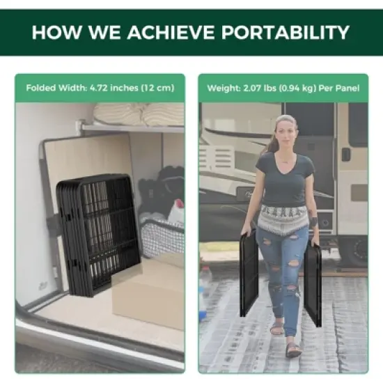 FXW Instant Dog Playpen, Portable Pet Fence for Outdoor, RV Trips, and Camping, Panels for Puppy and Small Dogs│Patented image {2}