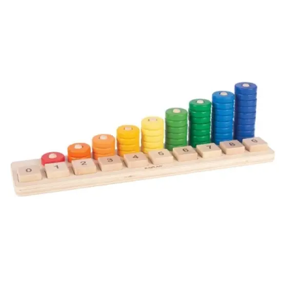 Kaplan Early Learning Co. Natural Wooden Stack and Sort Board image {1}