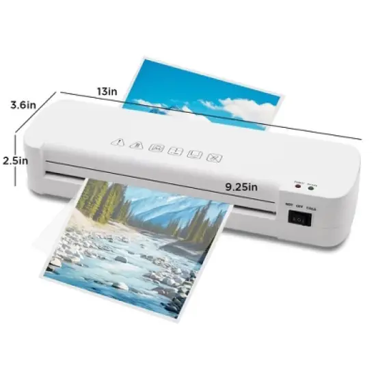 MOVSSOU Laminator Machine A4 13in Hot & Cold With Paper Trimmer and Corner Rounder image {4}