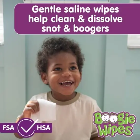 Boogie Wipes Saline Nose & Face Wipes For On The Go in Fresh Scent - 20ct image {2}