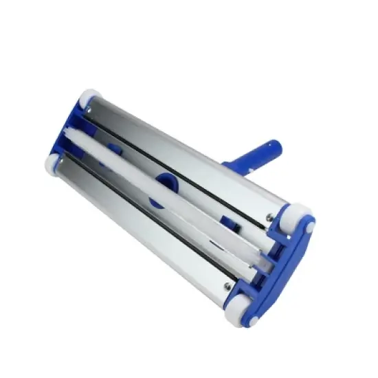 Pool Central Aluminum Weighted In-Ground Gunite Swimming Pool Vacuum Head on Wheels 17.5" - Blue/White image {2}