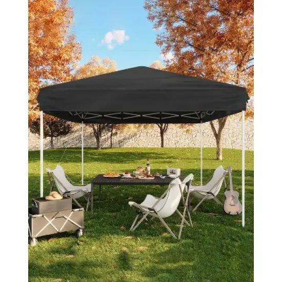 10x10 Pop Up Canopy Tent, Outdoor Tent with 3 Adjustable Height, Easy Set Up Canopy with 4 Sandbags & Carrying Bag for Camping, Parties,Outdoor Events image {8}