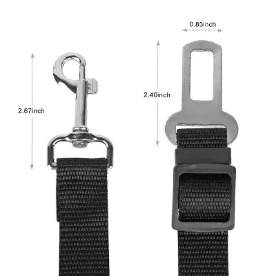 2Pcs Pet Dog Seat Belt Leash Adjustable Pet Dog Cat Safety Leads Harness image {1}