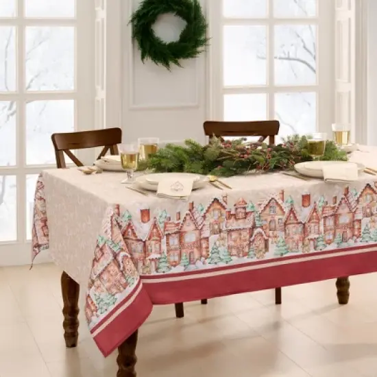 Gingerbread Bliss Tablecloth - Elrene Home Fashions image {1}