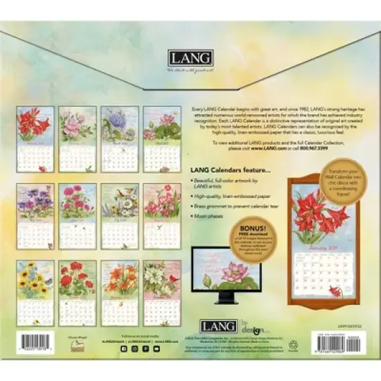 Lang 2024 Wall Calendar 24"x12" Nature's Grace image {2}