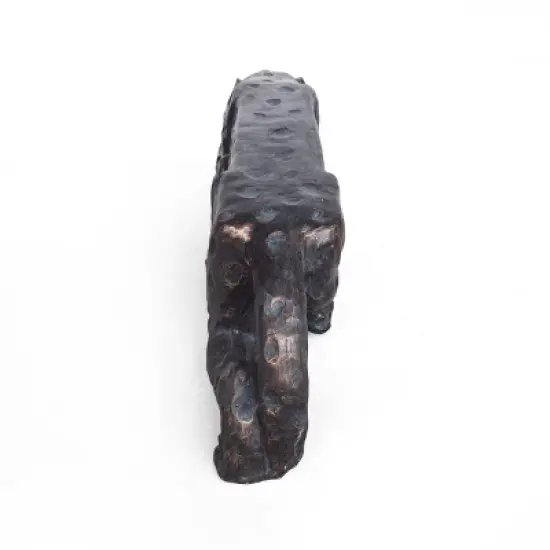 GDFStudio Nolene Outdoor Lightweight Concrete Leopard Bench, Antique Copper image {4}