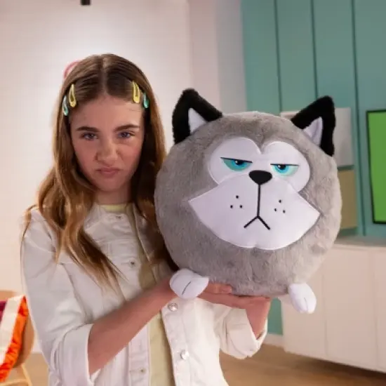 Hangry Petz: Cooper Husky - 12" Grey & White Animal Plush image {5}